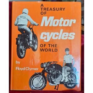 Floyd Clymer~ A Treasury of MOTORCYCLES of the WORLD~ 1965~ HB DJ~ NEAR MINT